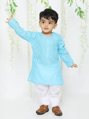 KID1 Doriya work kurta pajama 2