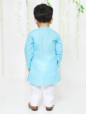 KID1 Doriya work kurta pajama 4