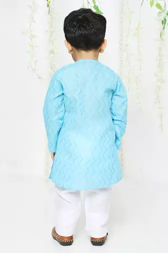 KID1 Doriya work kurta pajama