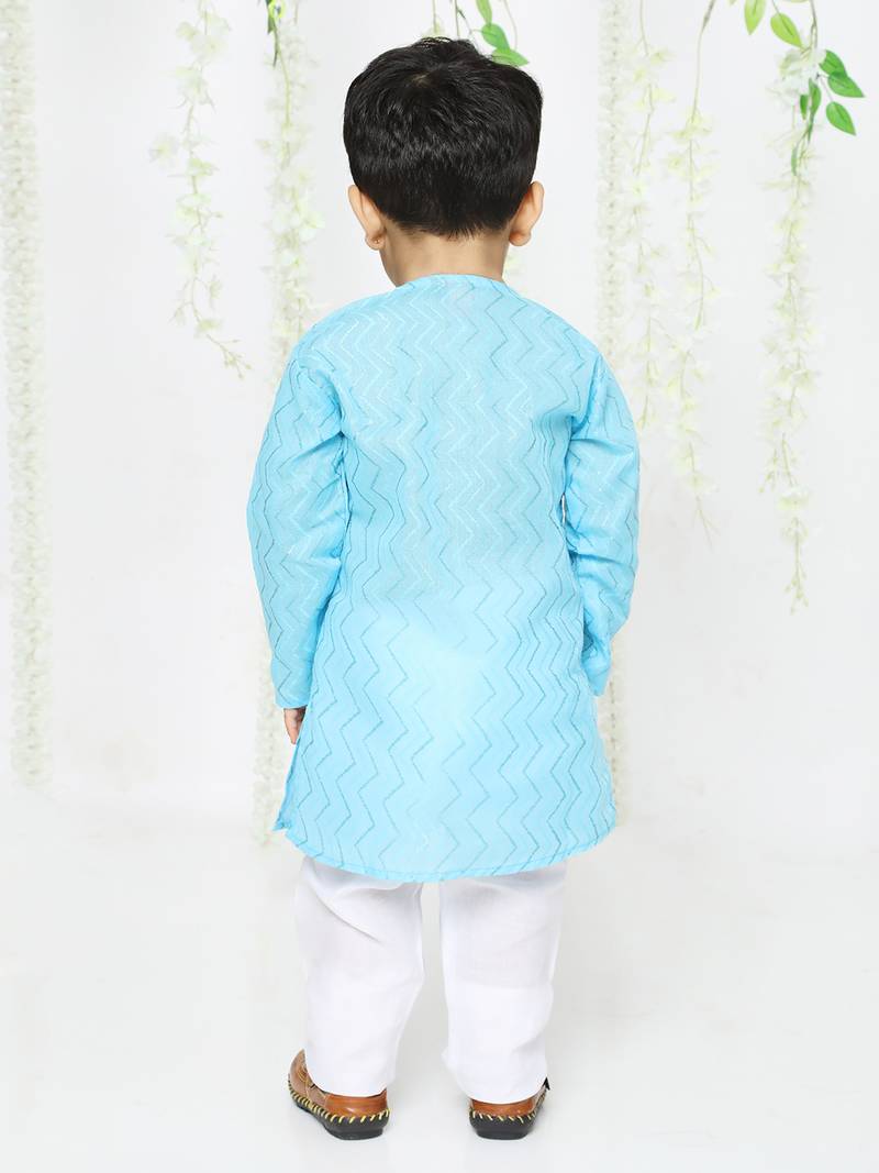 KID1 Doriya work kurta pajama