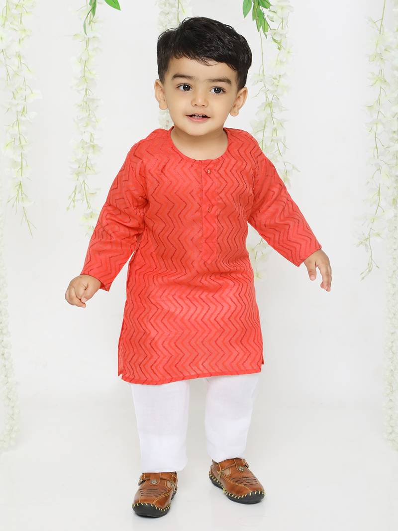 KID1 Doriya work kurta pajama