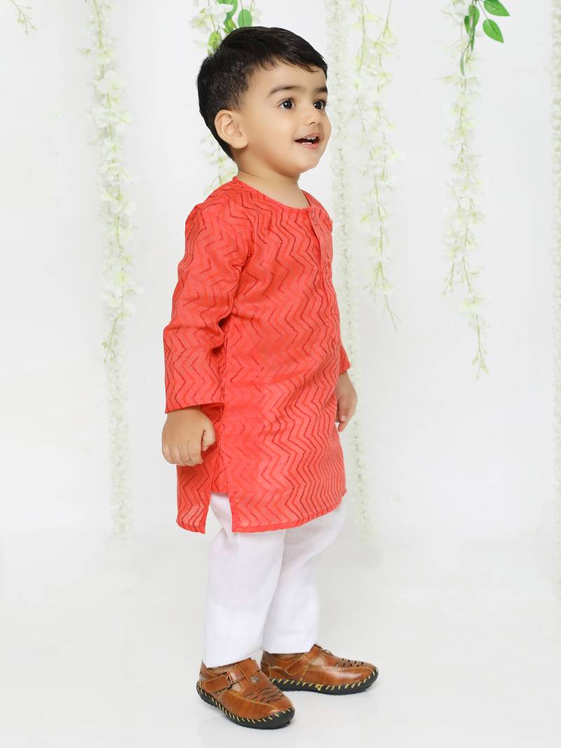 KID1 Doriya work kurta pajama