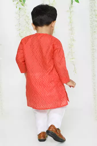 KID1 Doriya work kurta pajama