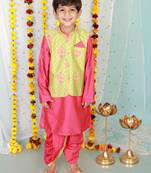 KID1 Veer jacket with kurta and dhoti