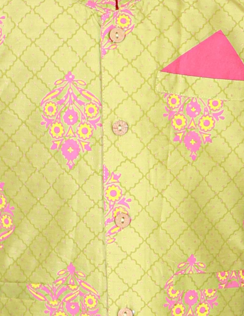 KID1 Veer jacket with kurta and dhoti