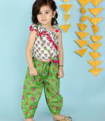 KID1 Sassy Frill top with harem pants and bag