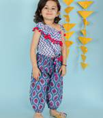 KID1 Sassy Frill top with harem pants and bag