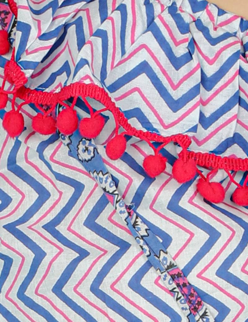 KID1 Sassy Frill top with harem pants and bag