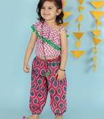 KID1 Sassy Frill top with harem pants and bag