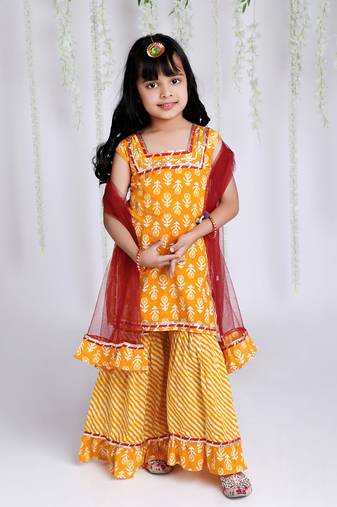 KID1 Kanak Sharara Set With Dupatta