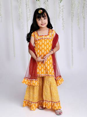 KID1 Kanak Sharara Set With Dupatta 1