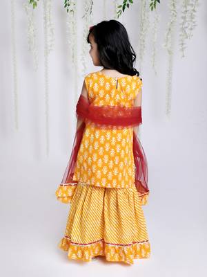 KID1 Kanak Sharara Set With Dupatta 3