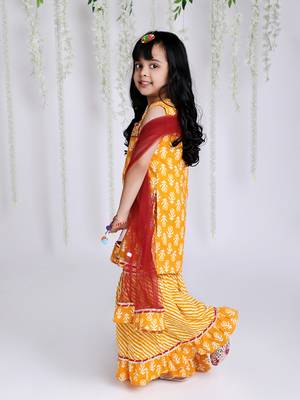 KID1 Kanak Sharara Set With Dupatta 4