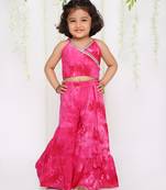 KID1 Tara crop top with sharara pants