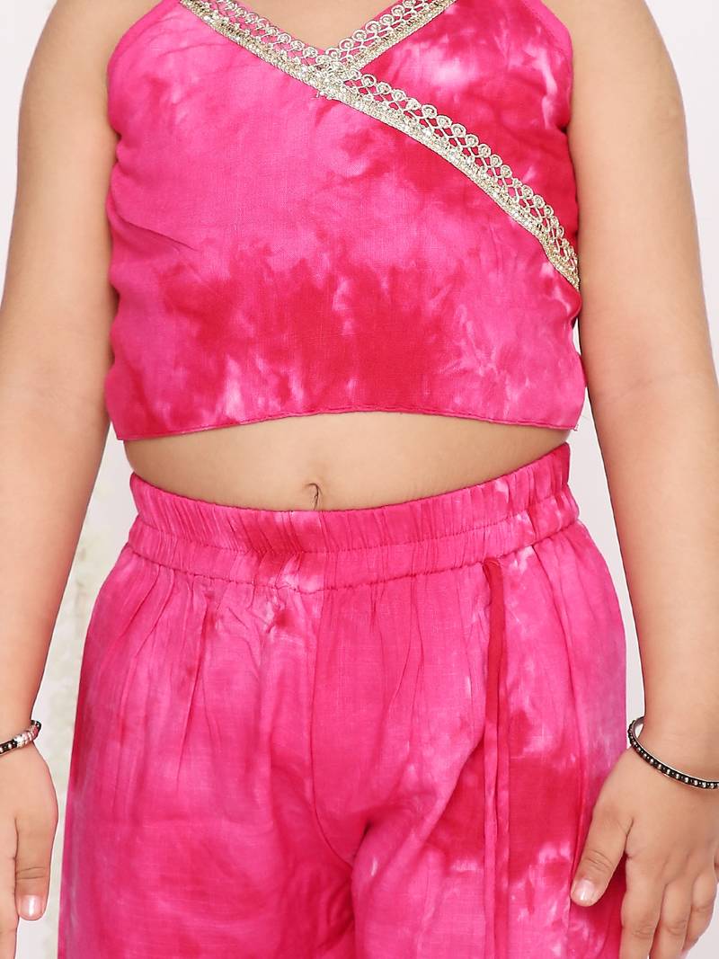 KID1 Tara crop top with sharara pants