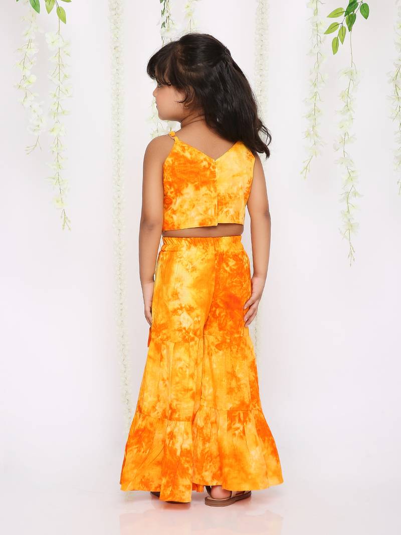 KID1 Tara crop top with sharara pants