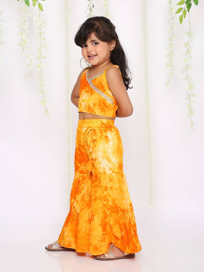 KID1 Tara crop top with sharara pants