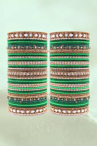 Green bangles-and-bracelets