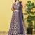BLUE MIRROR THREAD ZARI SEQUINCE EMBROIDERED ORGANZA BRIDAL WEDDING & PARTY WEAR FESTIVAL SEMI STITCHED LEHENGA