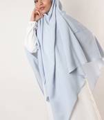 Khimar : 2 Layer Triangular Diamond Instant Khimar-Hijab-Jilbab for Girls & Women in Light Green Color | Tie Back