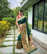 GREEN MOST BEAUTIFUL SILK  SAREE