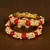 Gold Plated Red Stone and Seed Pearls Pair of Designer Bangles for Women