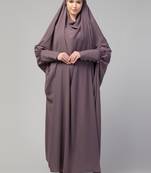 Nazneen Head to toe long cuff ready to wear one pc Jilbab with Naqab/Prayer hijab for umrah and hajj