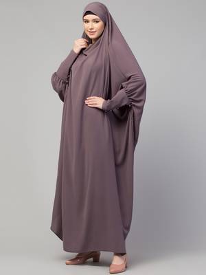 Nazneen Head to toe long cuff ready to wear one pc Jilbab with Naqab/Prayer hijab for umrah and hajj 4