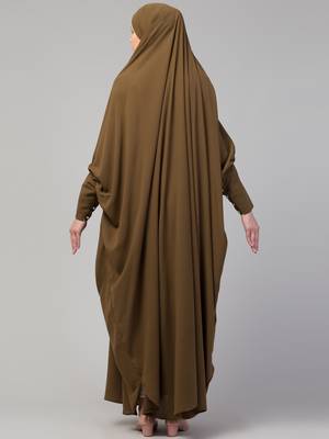 Nazneen Head to toe long cuff ready to wear one pc Jilbab with Naqab/Prayer hijab for umrah and hajj 2