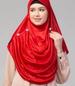 Nazneen front gather & pleated with Cristal stone ready to wear prayer Hijab