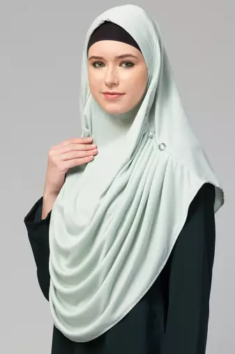 Nazneen front gather & pleated with Cristal stone ready to wear prayer Hijab