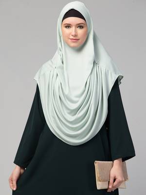 Nazneen front gather & pleated with Cristal stone ready to wear prayer Hijab 4