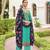 Sky blue color georgette embroidered straight salwar suit