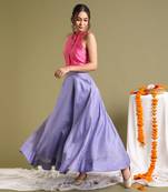 Lavendar flared skirt