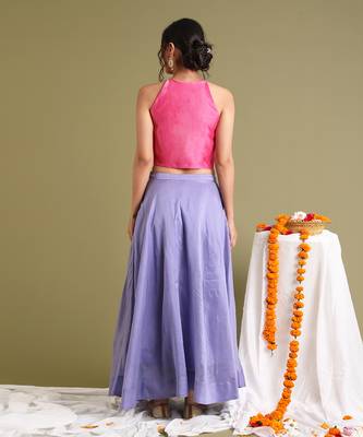 Lavendar flared skirt 3