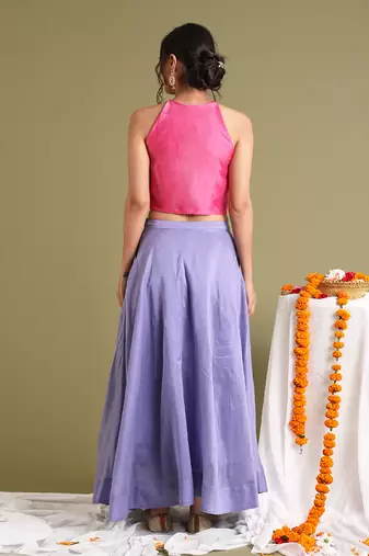 Lavendar flared skirt