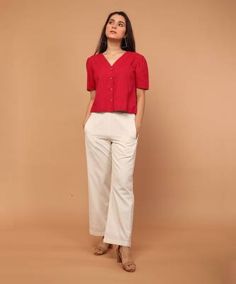 Hot pink crop shirt 1