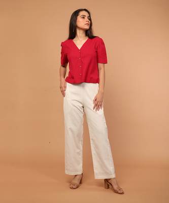 Hot pink crop shirt 2