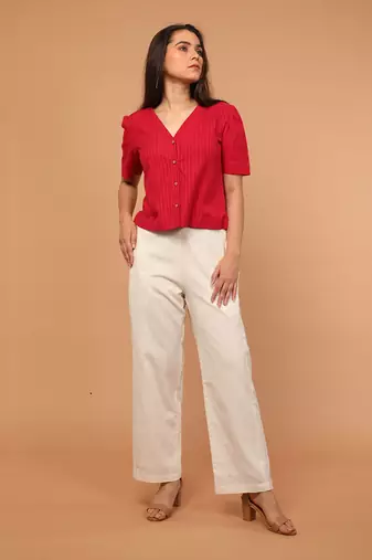 Hot pink crop shirt