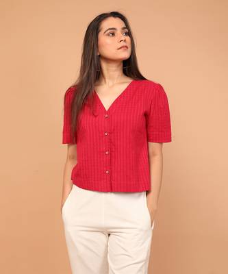 Hot pink crop shirt 4