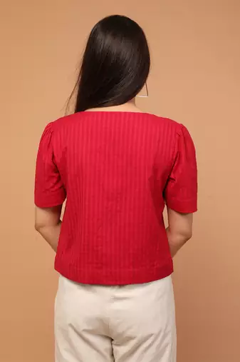 Hot pink crop shirt