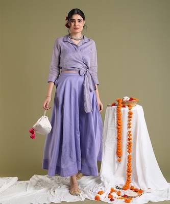 Lavendar tissue wrap top 1