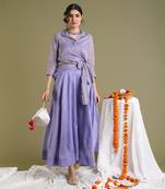 Lavendar tissue wrap top