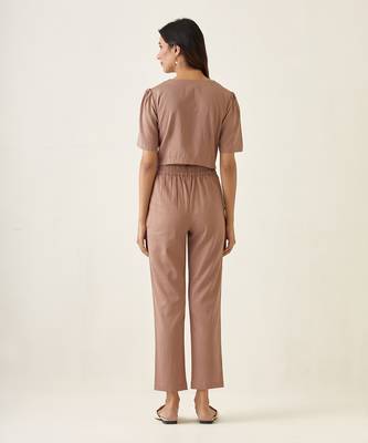 Taupe cotton co ord set 2