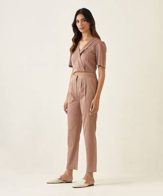 Taupe cotton co ord set 3