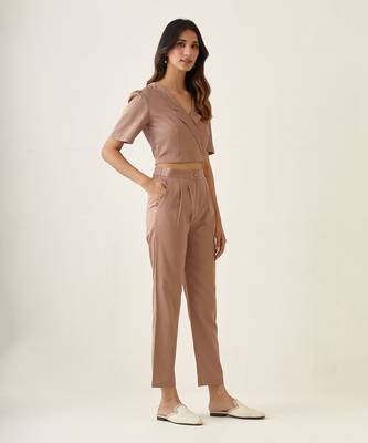 Taupe cotton co ord set 4