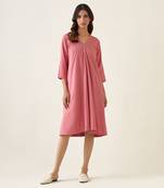 Rose pink flared dress
