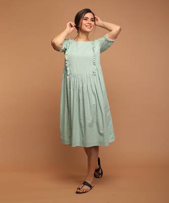 Mint green frill dress 2
