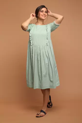 Mint green frill dress