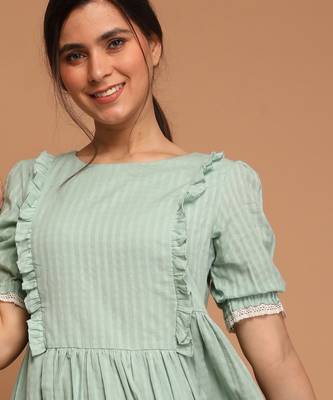 Mint green frill dress 3